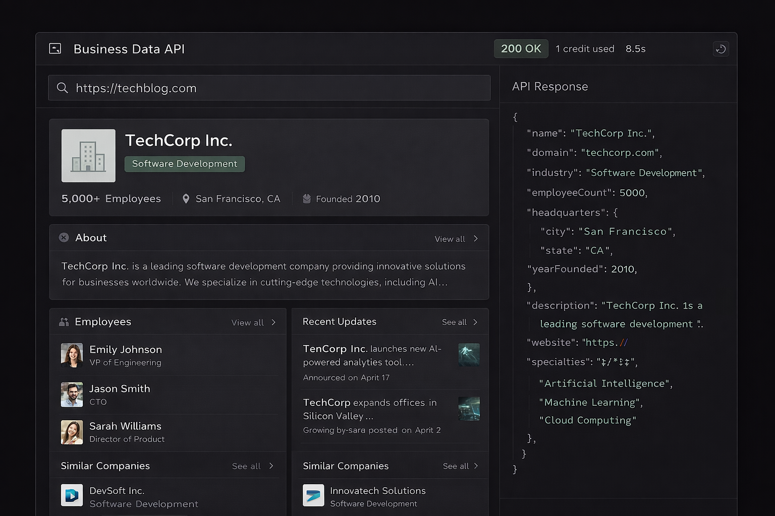 LinkedIn Company API